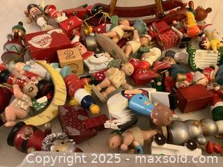 MaxSold Auction: Vintage lot of Christmas Wooden Figures and large Wooden Horse - San Jose (California, USA) SELLER MANAGED Downsizing Online Auction - Gretchen Lane