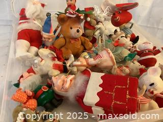MaxSold Auction: Vintage Mid Century Flocked Christmas Figurines. - San Jose (California, USA) SELLER MANAGED Downsizing Online Auction - Gretchen Lane