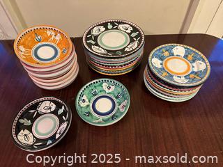 MaxSold Auction: Colourful Vietri Italian Dishes Setting for 8  - Toronto (Ontario, Canada) PARTNER MANAGED Estate Sale Online Auction - Wychwood Park