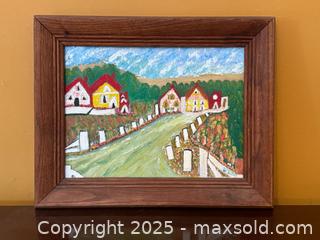 MaxSold Auction: MCM Signed Folk Art Oil on Board Painting  - Toronto (Ontario, Canada) PARTNER MANAGED Estate Sale Online Auction - Wychwood Park