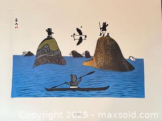 MaxSold Auction: Pitseolak Ashoona Inuit Art Print - Toronto (Ontario, Canada) PARTNER MANAGED Estate Sale Online Auction - Wychwood Park
