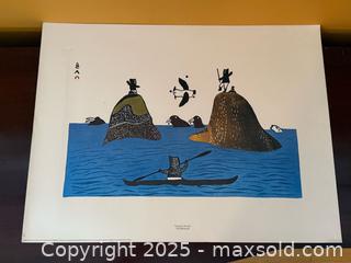 MaxSold Auction: Pitseolak Ashoona Inuit Art Print - Toronto (Ontario, Canada) PARTNER MANAGED Estate Sale Online Auction - Wychwood Park