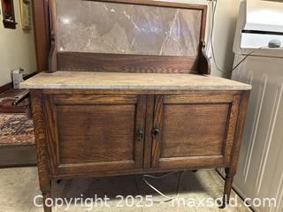 MaxSold Auction: Antique Walnut Washstand  - Victoria (British Columbia, Canada) SELLER MANAGED Moving Online Auction - Toronto Street