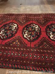 MaxSold Auction: Turkmen or Afghan Boukhara Rug  - Victoria (British Columbia, Canada) SELLER MANAGED Moving Online Auction - Toronto Street
