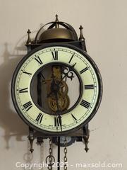 MaxSold Auction: Vintage Haller/Hermle-style &#34;Tempus Fugit&#34; Skeleton Wall Clock  - Victoria (British Columbia, Canada) SELLER MANAGED Moving Online Auction - Toronto Street