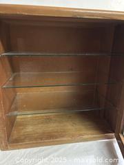 MaxSold Auction: Vintage Wood Display Cabinet  - Victoria (British Columbia, Canada) SELLER MANAGED Moving Online Auction - Toronto Street