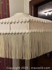 MaxSold Auction: Vintage Wooden Floor Lamp with Pleated Fabric Shade  - Victoria (British Columbia, Canada) SELLER MANAGED Moving Online Auction - Toronto Street