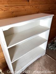 MaxSold Auction: Solid Wood Open Shelf Cabinet - Clarington (Ontario, Canada) SELLER MANAGED Downsizing Online Auction - Mercer Road