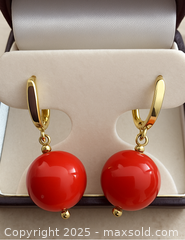 MaxSold Auction: Genuine Coral Bead Necklace and 14K Gold Earrings Set - Brampton (Ontario, Canada) SELLER MANAGED Estate Sale Online Auction - Pinellas Drive