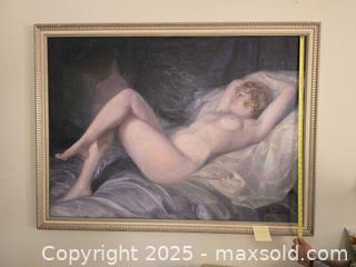 MaxSold Auction: Framed Oil on Canvas Reclining Nude by Julio Moises - Toronto (Ontario, Canada) SELLER MANAGED Downsizing Online Auction - Millwood Road