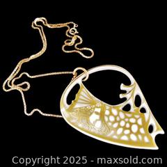 MaxSold Auction: 10k Solid Gold Chain With MCM Rosenthal Porcelain Pendant - Aurora (Ontario, Canada) PARTNER MANAGED Downsizing Online Auction - Murray Drive