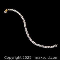 MaxSold Auction: 14K Solid White Gold Linked Panel Bracelet  - Aurora (Ontario, Canada) PARTNER MANAGED Downsizing Online Auction - Murray Drive