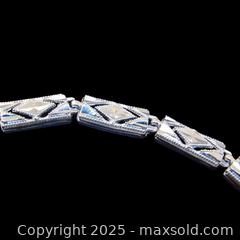 MaxSold Auction: 14K Solid White Gold Linked Panel Bracelet  - Aurora (Ontario, Canada) PARTNER MANAGED Downsizing Online Auction - Murray Drive