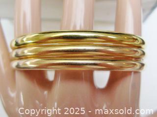 MaxSold Auction: Three 14K Gold Bangle Bracelets  - Aurora (Ontario, Canada) PARTNER MANAGED Downsizing Online Auction - Murray Drive