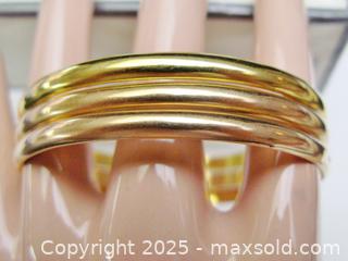 MaxSold Auction: Three 14K Gold Bangle Bracelets  - Aurora (Ontario, Canada) PARTNER MANAGED Downsizing Online Auction - Murray Drive