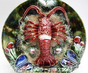 MaxSold Auction: Vintage Majolica Caldas da Rainha Palissy Style Lobster Plate - Aurora (Ontario, Canada) PARTNER MANAGED Downsizing Online Auction - Murray Drive