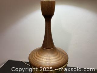 MaxSold Auction: Bitossi Style Teak and Ceramic Lamp - North Vancouver (British Columbia, Canada) PARTNER MANAGED Downsizing Online Auction - 14th Street West