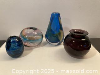 MaxSold Auction: Four Art Glass Vases - North Vancouver (British Columbia, Canada) PARTNER MANAGED Downsizing Online Auction - 14th Street West