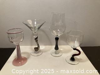 MaxSold Auction: Four Signed Art Glass Glasses - North Vancouver (British Columbia, Canada) PARTNER MANAGED Downsizing Online Auction - 14th Street West