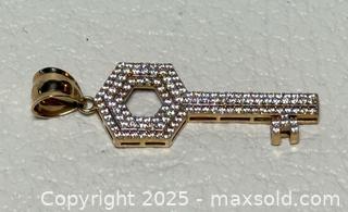 MaxSold Auction: 10K Gold + Diamond Key Pendant  - Toronto (Ontario, Canada) PARTNER MANAGED Estate Sale Online Auction - Dundas Street W (STORAGE)