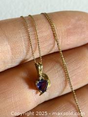 MaxSold Auction: 10K Gold Necklace + Amethyst Heart Pendant  - Toronto (Ontario, Canada) PARTNER MANAGED Estate Sale Online Auction - Dundas Street W (STORAGE)