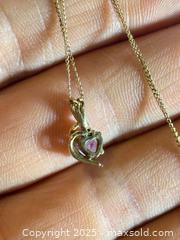 MaxSold Auction: 10K Gold Necklace + Amethyst Heart Pendant  - Toronto (Ontario, Canada) PARTNER MANAGED Estate Sale Online Auction - Dundas Street W (STORAGE)