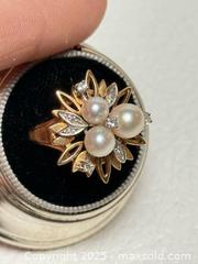 MaxSold Auction: 14K Gold + Pearl + Diamond Cocktail Ring  - Toronto (Ontario, Canada) PARTNER MANAGED Estate Sale Online Auction - Dundas Street W (STORAGE)
