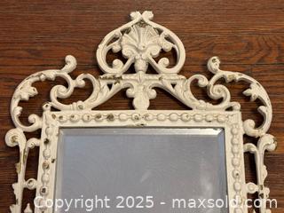 MaxSold Auction: Antique Victorian Classical Cast Iron Mirror with Shell + Lion Motif  - Toronto (Ontario, Canada) PARTNER MANAGED Estate Sale Online Auction - Dundas Street West (STORAGE)