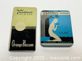 MaxSold Auction: Art Deco Vantine’s Advertising Incense Tins c.1930  - Toronto (Ontario, Canada) PARTNER MANAGED Estate Sale Online Auction - Dundas Street W (STORAGE)