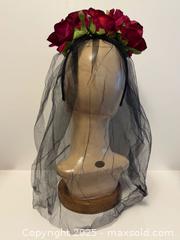 MaxSold Auction: Day of the Dead Costume Rose Adorned Headband with Veil - Toronto (Ontario, Canada) PARTNER MANAGED Estate Sale Online Auction - Dundas Street W (STORAGE)
