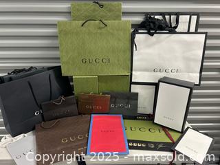 MaxSold Auction: Gucci Shopping Bags + Boxes - Toronto (Ontario, Canada) PARTNER MANAGED Estate Sale Online Auction - Dundas Street W (STORAGE)