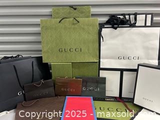 MaxSold Auction: Gucci Shopping Bags + Boxes - Toronto (Ontario, Canada) PARTNER MANAGED Estate Sale Online Auction - Dundas Street W (STORAGE)