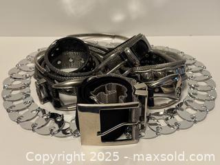 MaxSold Auction: Lot of Industrial &#38; Alternative Style Metal Mesh, Leather &#38; Plate Design Belts - Toronto (Ontario, Canada) PARTNER MANAGED Estate Sale Online Auction - Dundas Street W (STORAGE)