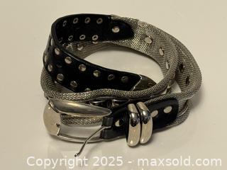 MaxSold Auction: Lot of Industrial &#38; Alternative Style Metal Mesh, Leather &#38; Plate Design Belts - Toronto (Ontario, Canada) PARTNER MANAGED Estate Sale Online Auction - Dundas Street W (STORAGE)