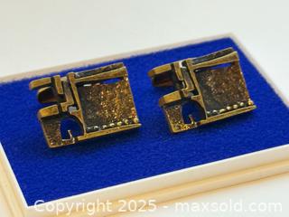 MaxSold Auction: MCM Bronze Brutalist Cufflinks Finland  - Toronto (Ontario, Canada) PARTNER MANAGED Estate Sale Online Auction - Dundas Street W (STORAGE)