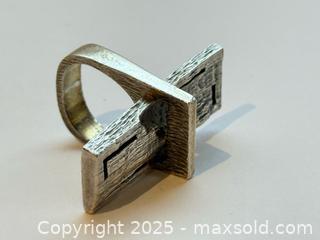 MaxSold Auction: MCM Danish Sterling Brutalist Ring c.1970 Signed  - Toronto (Ontario, Canada) PARTNER MANAGED Estate Sale Online Auction - Dundas Street W (STORAGE)