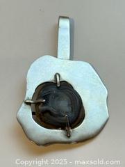 MaxSold Auction: MCM Large Abstract Sterling + Geode Pendant  - Toronto (Ontario, Canada) PARTNER MANAGED Estate Sale Online Auction - Dundas Street W (STORAGE)