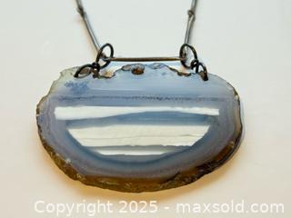 MaxSold Auction: MCM Silver Necklace + Geode Pendant  - Toronto (Ontario, Canada) PARTNER MANAGED Estate Sale Online Auction - Dundas Street W (STORAGE)