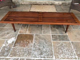 MaxSold Auction: MCM Teak Slat Wood Bench by Punch Design  - Toronto (Ontario, Canada) PARTNER MANAGED Estate Sale Online Auction - Dundas Street W (STORAGE)
