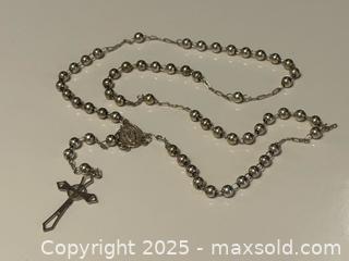 MaxSold Auction: Pair of Costume Jewelry + Sterling Silver Rosary Bead Cross Pendant Necklaces - Toronto (Ontario, Canada) PARTNER MANAGED Estate Sale Online Auction - Dundas Street West (STORAGE)