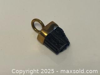 MaxSold Auction: Pair of Rough Tourmaline Crystal Pendants  - Toronto (Ontario, Canada) PARTNER MANAGED Estate Sale Online Auction - Dundas Street West (STORAGE)