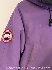 MaxSold Auction: Purple Canada Goose Down Filled Bomber Jacket with Fur Trimmed Hoodie Small Women’s  - Toronto (Ontario, Canada) PARTNER MANAGED Estate Sale Online Auction - Dundas Street W (STORAGE)