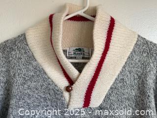 MaxSold Auction: Roots Heritage Men’s Cabin Shawl Neck Sweater in Grey XL  - Toronto (Ontario, Canada) PARTNER MANAGED Estate Sale Online Auction - Dundas Street W (STORAGE)