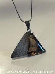 MaxSold Auction: Sterling Silver Abstract Smokey Quartz Pendant Necklace  - Toronto (Ontario, Canada) PARTNER MANAGED Estate Sale Online Auction - Dundas Street W (STORAGE)