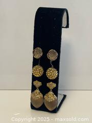 MaxSold Auction: Three Pairs of Gold Tone Earrings by Alexis Bittar - Toronto (Ontario, Canada) PARTNER MANAGED Estate Sale Online Auction - Dundas Street West (STORAGE)