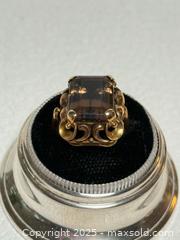 MaxSold Auction: Vintage 14K Gold Smoky Topaz Women’s Ring  - Toronto (Ontario, Canada) PARTNER MANAGED Estate Sale Online Auction - Dundas Street W (STORAGE)