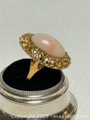 MaxSold Auction: Vintage 18K Gold + Coral Filigree Ring  - Toronto (Ontario, Canada) PARTNER MANAGED Estate Sale Online Auction - Dundas Street W (STORAGE)