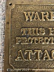MaxSold Auction: Vintage Brass “Attack Cat” Sign  - Toronto (Ontario, Canada) PARTNER MANAGED Estate Sale Online Auction - Dundas Street W (STORAGE)
