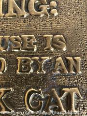 MaxSold Auction: Vintage Brass “Attack Cat” Sign  - Toronto (Ontario, Canada) PARTNER MANAGED Estate Sale Online Auction - Dundas Street W (STORAGE)