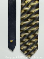 MaxSold Auction: Vintage Gianni Versace Silk Tie in Black and Gold with Medusa Head Pattern - Toronto (Ontario, Canada) PARTNER MANAGED Estate Sale Online Auction - Dundas Street West (STORAGE)